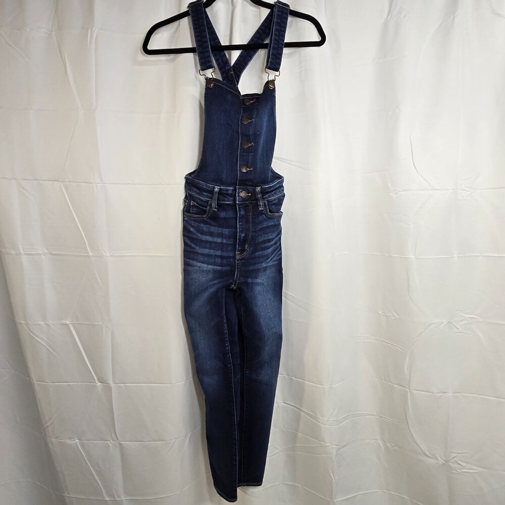 AE Overalls Blue Bib Jeggings Next Level Stretch (4)